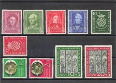 GERMANY 1949-1953 MNH 665-721, B309-B337 ALL THE GOOD STUFF (NO POSTHORN)