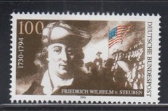WEST GERMANY Friedrich Wilhem von Steuben, Military Officer MNH stamp
