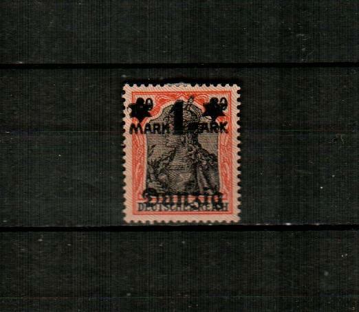 DANZIG Scott’s 25b ( 1v ) Germania Surcharge F/VF MH ( 1920 )