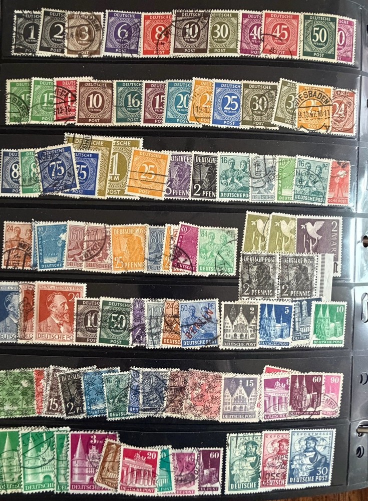 GERMANY – Big Page Of Allied Occupation Mint H and Used