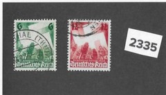 Stamp set Sc 479-480 / 1936 Germany / Third Reich / Party congress at Nuremberg