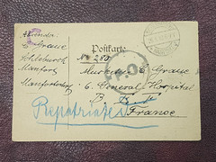 WW1 WWI Imperial German military mail soldiers feldpost postcard w message