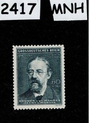 MNH Stamp B27 1944 Friedrich Smetana WWII Germany Occupation of BaM #2417