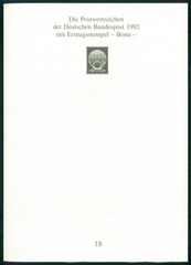 GERMANY FOLDER 1992/18 1250 JAHRE ERFURT