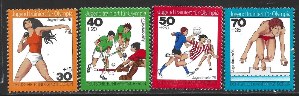 Germany-Berlin, Scott #9NB124-9NB127, Olympic Youth Training, MNH