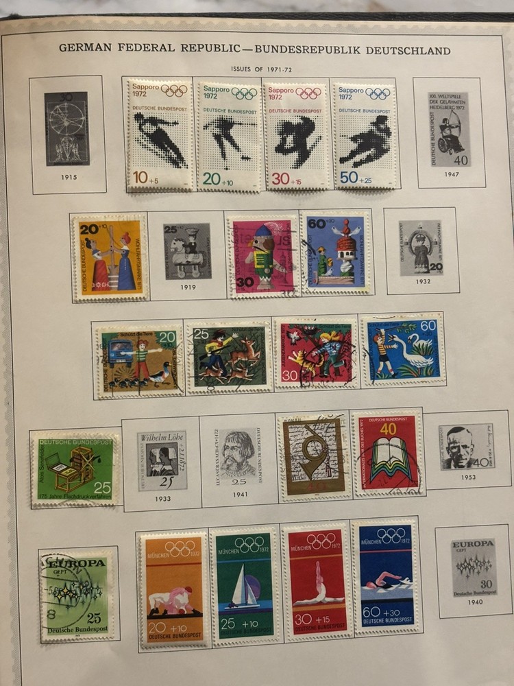 West Germany FRG Stamp Collection 1971-1976 Starter Set 275+ Mint & Used