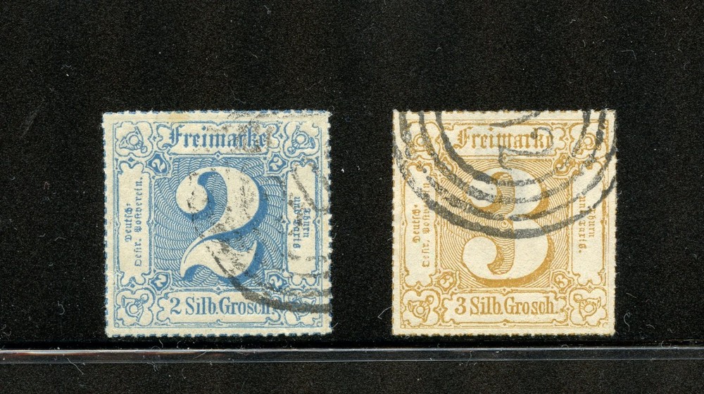 Germany-Thurn & Taxis #31-32 (G899) Numerals, Used, FVF, CV$750.00