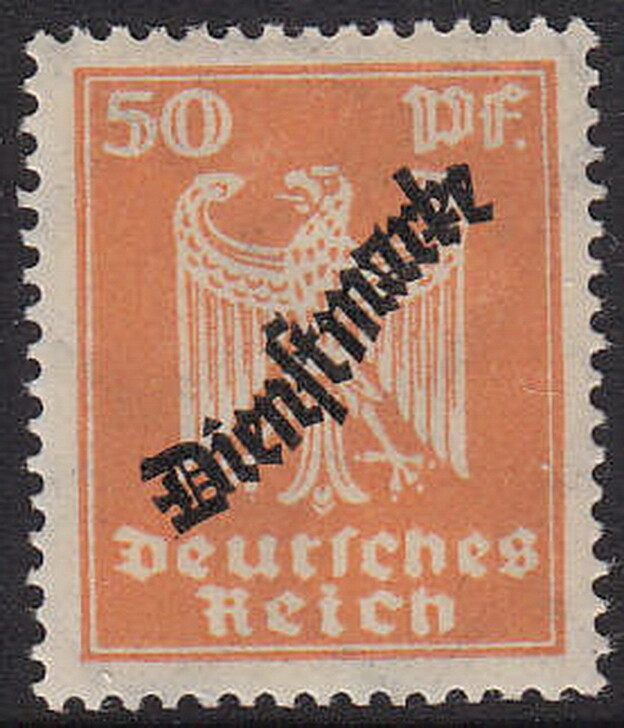 Stamp Germany Official Mi 111 Sc O59 1924 Dienst Reich Inflation Rosette MNH