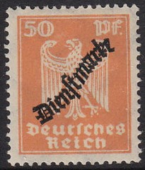 Stamp Germany Official Mi 111 Sc O59 1924 Dienst Reich Inflation Rosette MNH