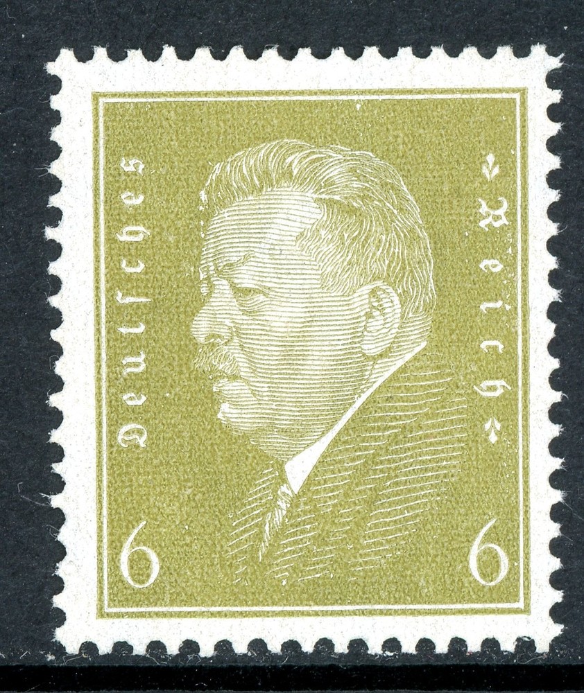 Germany 1928 Ebert 6pf Olive Green Scott #369 MNH Q653 ⭐⭐⭐⭐⭐⭐