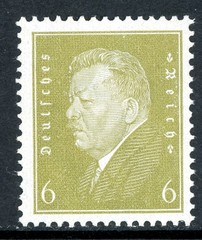 Germany 1928 Ebert 6pf Olive Green Scott #369 MNH Q653 ⭐⭐⭐⭐⭐⭐