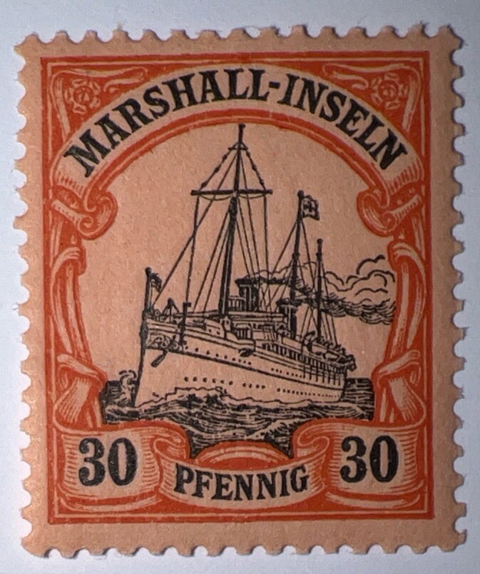 Travelstamps: GERMANY MARSHALL ISLANDS STAMPS Kaiser’s Yacht Mint OG NH UNWMK 30