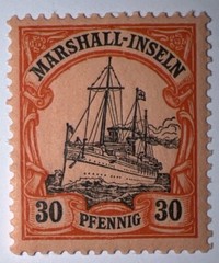 Travelstamps: GERMANY MARSHALL ISLANDS STAMPS Kaiser’s Yacht Mint OG NH UNWMK 30