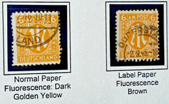 Rare AMG Germany 6 Pfg Brunswick AM POST Brown Label Paper Variety Cert JV Bush