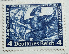 Germany Lot of 2 Stamps 1933 Scott Catalog B49-50 Semi-Postal Mix CXL, MH