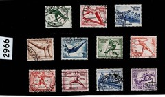 Stamp set B79-B89 1936 Berlin Germany Winter & Summer Olympics complete #2966