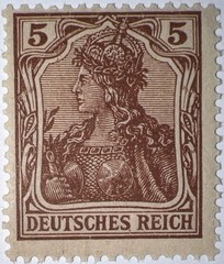 Travelstamps: 1920 Germany Stamps Sc#118/Mi. Nr. 140 5Pf Mint, Og, Never Hinged
