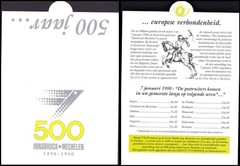 500 Years of Post Europe Austria Germany 1490 1990 FDC Folio Collection