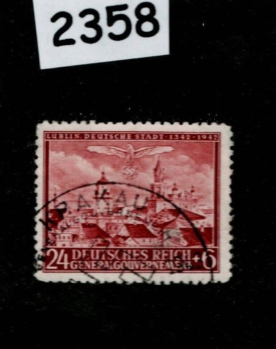Used Stamp Sc NB16 General Government Warsaw Lublin Cracow Poland WWII #2358