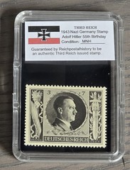 Third Reich WWII Nazi German Adolf Hitler 55th Birthday NSDAP Stamp Set 1943