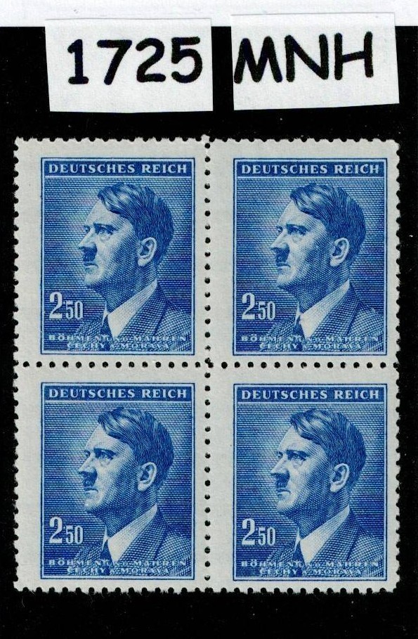 MNH stamp block Sc #74 Adolf Hitler 1942 WWII during German Occupation #1725