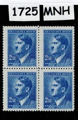 MNH stamp block Sc #74 Adolf Hitler 1942 WWII during German Occupation #1725