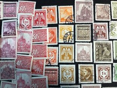 Germany WWII Czechoslovakia Bohemia and Moravia Lot of 109 stamps MH & Used