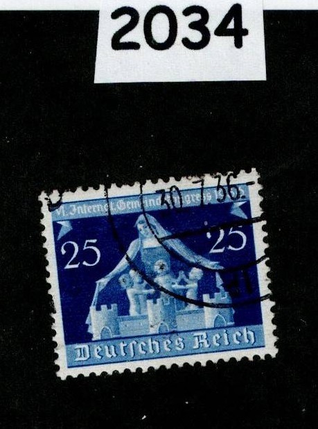 Used Stamp Sc 476 Germania Congress of Municipalities Germany 1936 #2034
