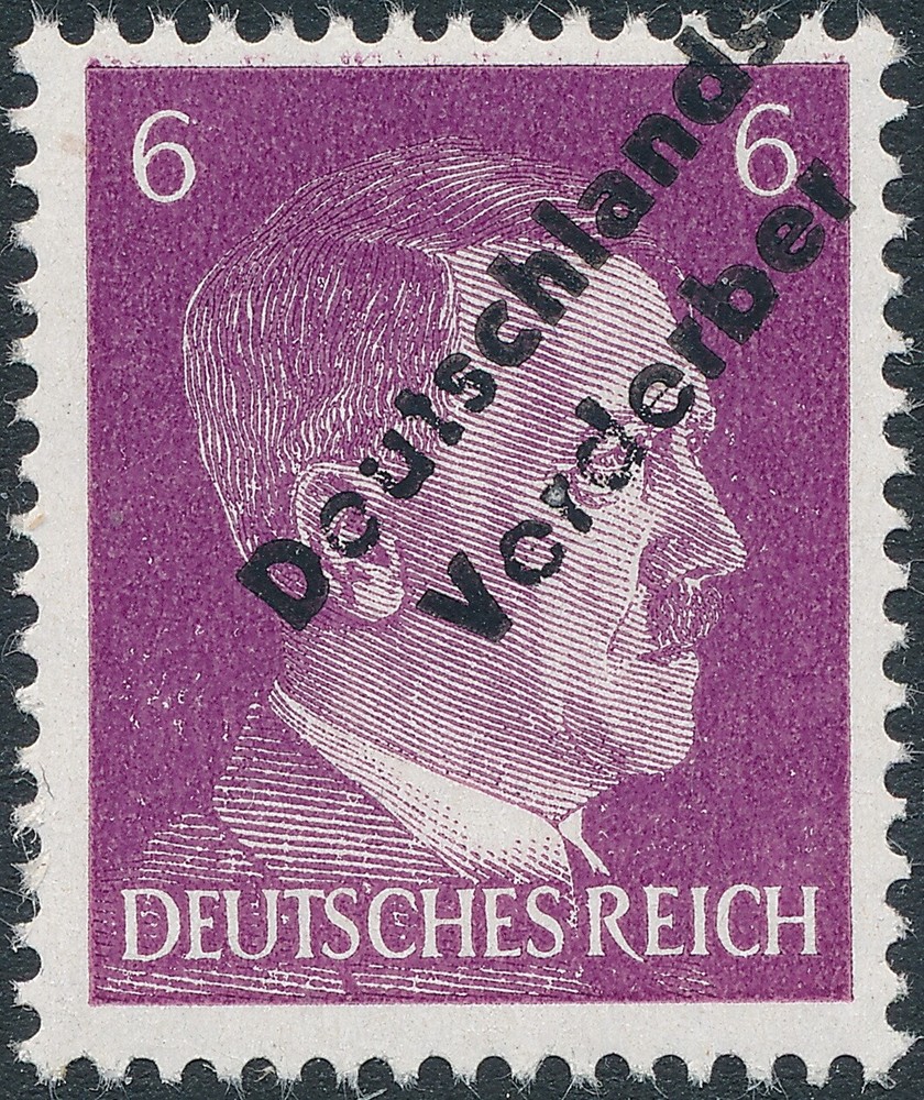 Stamp Germany 1945 WW2 Anti Local Hitler Germany Destroyer Verderber 06PF MNH
