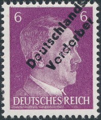 Stamp Germany 1945 WW2 Anti Local Hitler Germany Destroyer Verderber 06PF MNH