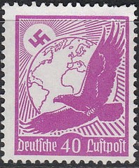 Stamp Germany Mi 529-37x Sc C46-54 1934 3rd Reich War Era Airmail Globe MNH