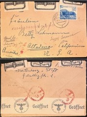 Germany #501(scuff LR) single use/US OX21(3) Baden 1941 opened by mistake *d2