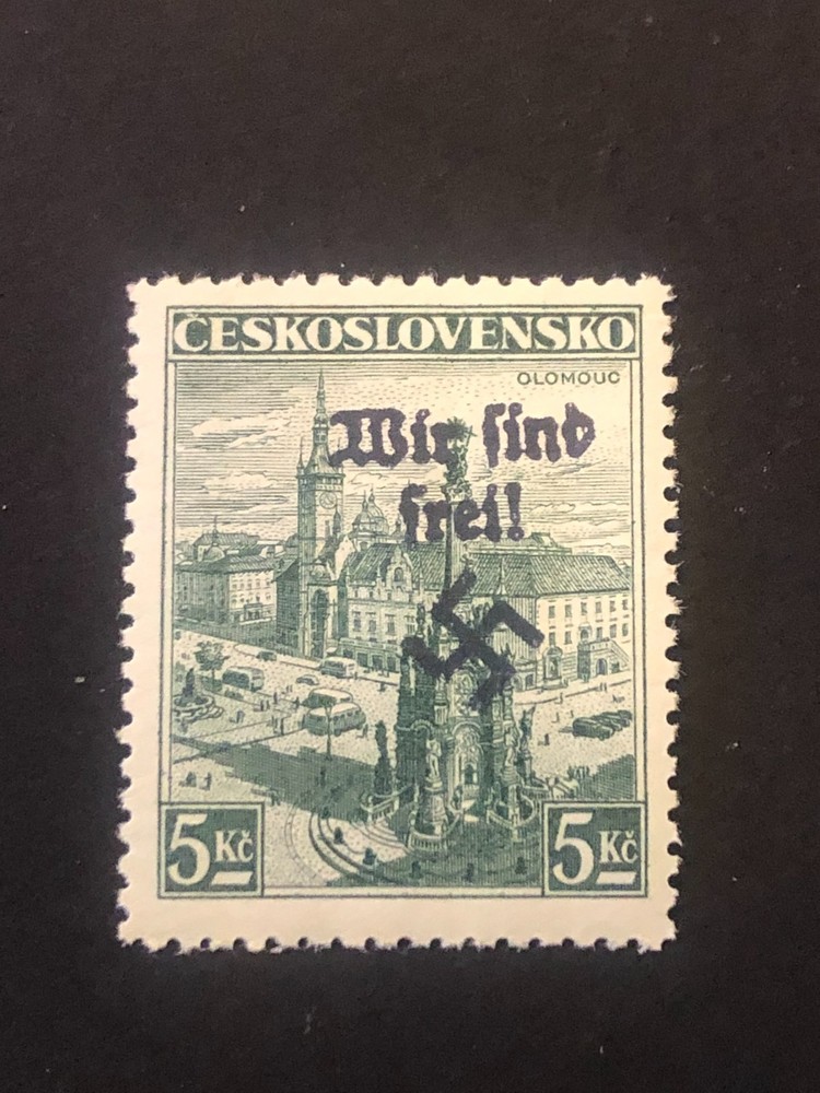 SUDETENLAND WWII-GERMAN OCC. Local ovpt REICHENBERG 5 Kc. MNH /s1 #925