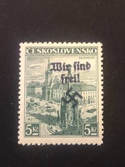 SUDETENLAND WWII-GERMAN OCC. Local ovpt REICHENBERG 5 Kc. MNH /s1 #925