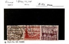 Germany, Postage Stamp, #B107, B112, B115 Used, 1937 Boats, Nautical (AC)