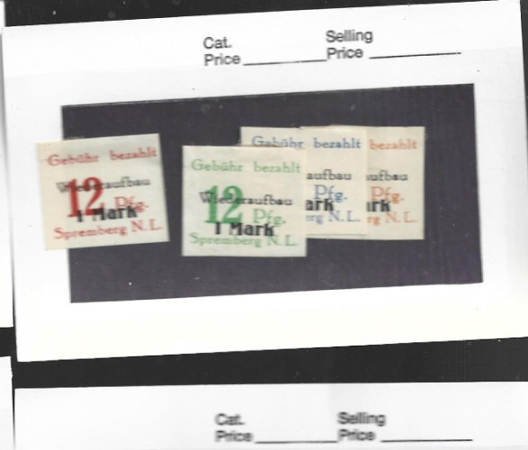 4 diff Germany Spremberg 1946 (Soviet Zone) imp HM