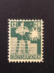 GERMANY (GROSSRASCHEN) 1945 POST WWII-LOCAL ISSUE 12+28 Rpf. MNH /s1 #725