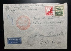 1936 LZ-129 Hindenburg Zeppelin Flown Airmail Cover