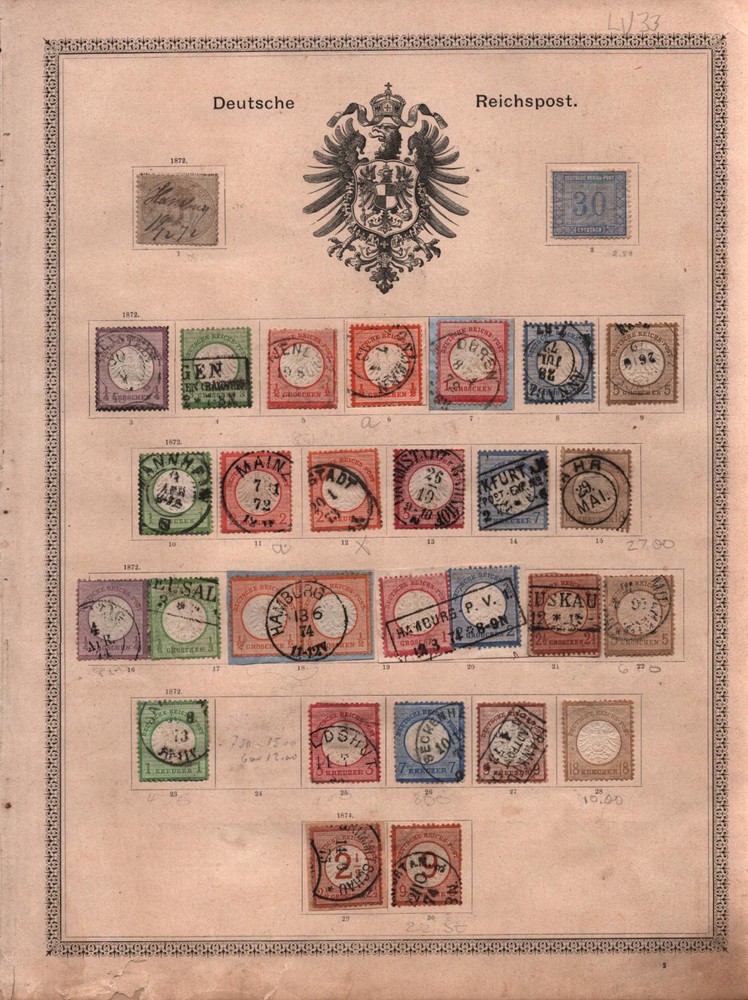 drbobstamps Germany 1872-1874 collection SCV $2125 see description below