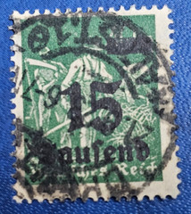 Stamp Germany Deutsches Reich 15 000 Mark 1923 Mi. Nr. 279 [🇩🇪34604]