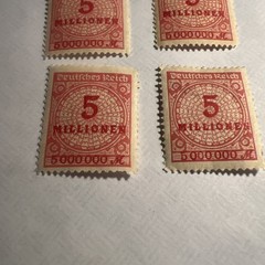 Deutsches Reich – 5 Millionen Mark, 5 000 000 Mark Briefmarke Roth. 4 Stamps