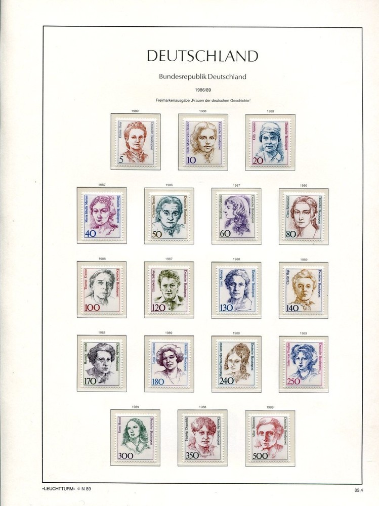 FRG 1960 – 1990 Collection In Leuchtturm Pre-Printed Album
