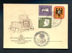 Germany : Better card from 1956 – stamp exhibition – CTO
