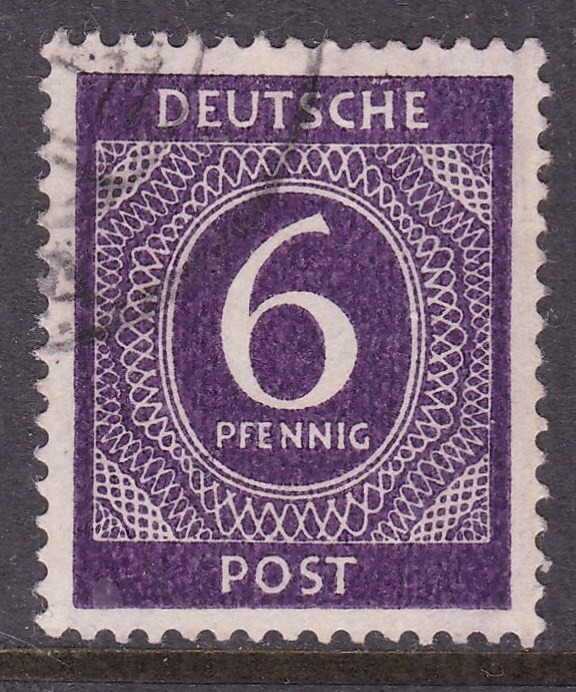 Germany 1946 Numerals 6pf Fine Used SG904 VGC