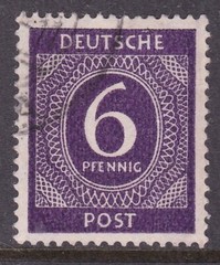 Germany 1946 Numerals 6pf Fine Used SG904 VGC