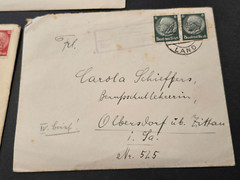 THIRD REICH COVER ENVELOPE LOT X 3 Same Person 1940s era WW2 WWII German