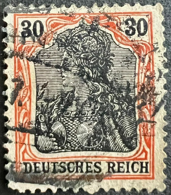 Germany Deutsches Reich Germania Stamps Used 30 Pfennig 1900-1920