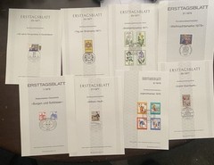 Lot of 74 Vintage German First Day Cover Issue Stamps, 1977/78/79 VGC