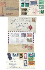 GERMANY MANY 1895 1970s COLLECTION OF COMMERCIAL COVER & CARDS MOSTLY TO USA