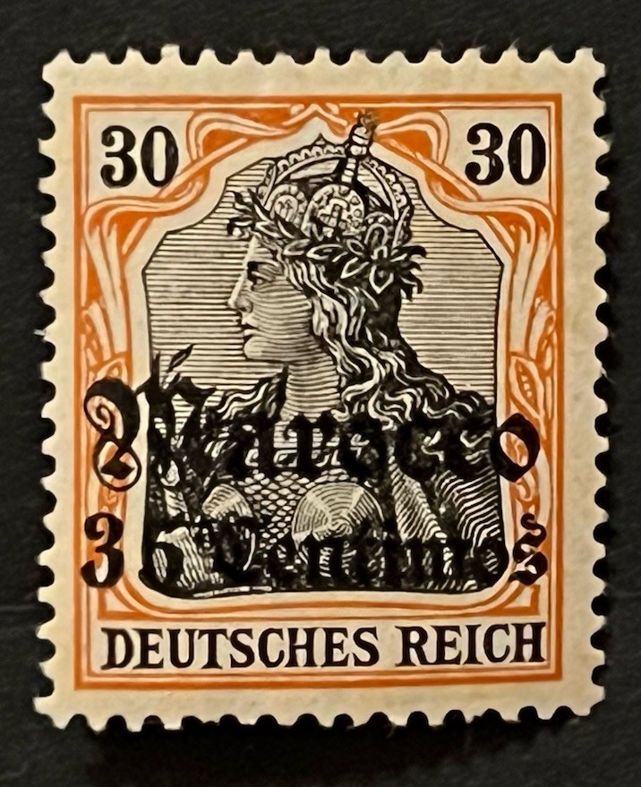 Travelstamps: Germany Offices in Morocco OP Stamps 35c on 30pf Wmk. Mint OG H